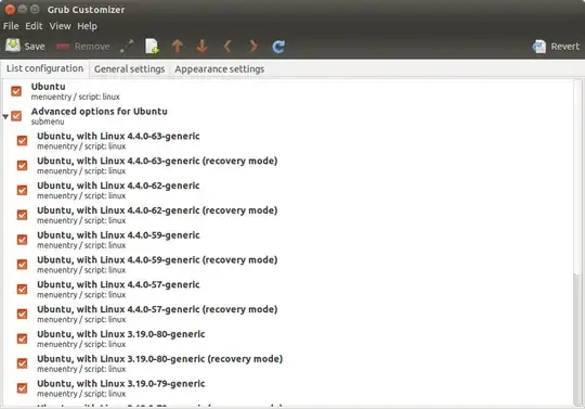 Grub Customizer List configuration