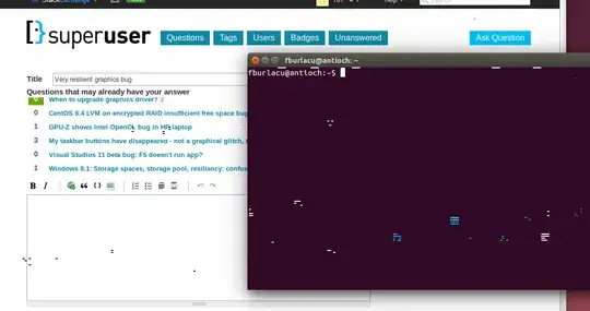 two windows open, each has patches of holes revealing some stuff behind