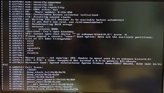 Screenshot of the error in 24.04