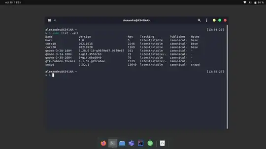 Snap command in Terminal