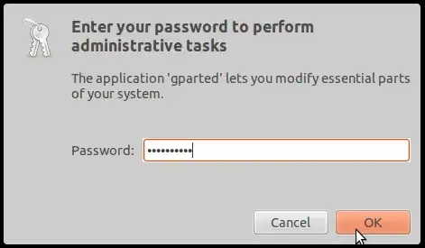 gksudo graphical password prompt