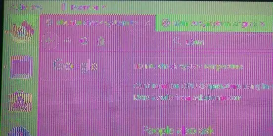 photo of a distorted screen