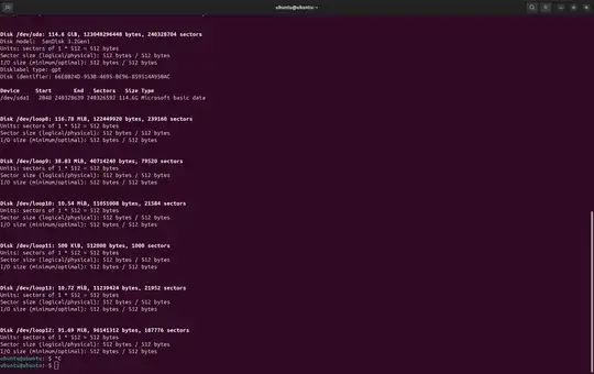 sudo fdisk -l (part 2)