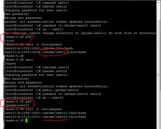 user mod -d screen shot