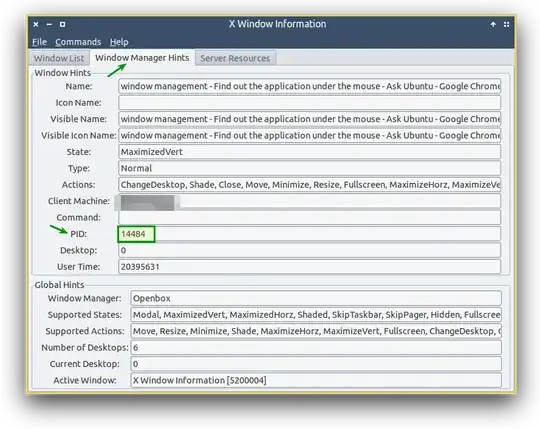 image of PID in wininfo