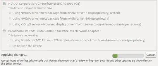 Additional Drivers Installation Running.