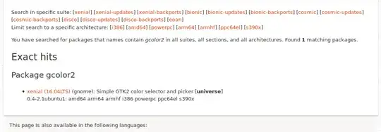 gcolor2 is only listed as being in xenial