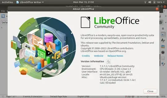 LibreOffice 7.3.7.2 