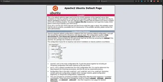 Apache welcome web page