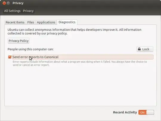 Ubuntu 12.04 > Privacy > Diagnostics tab > Send error reports to Canonical