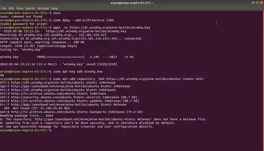 Commands and errors.