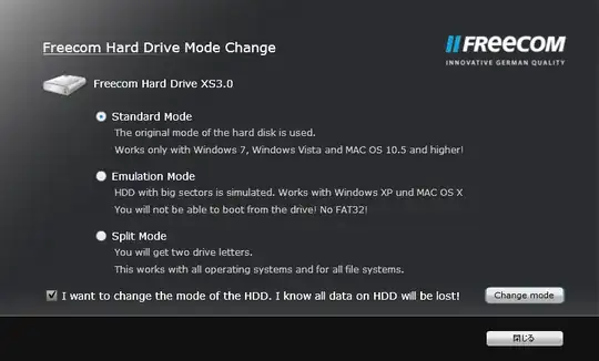 Freecom Hard Drive Mode Change