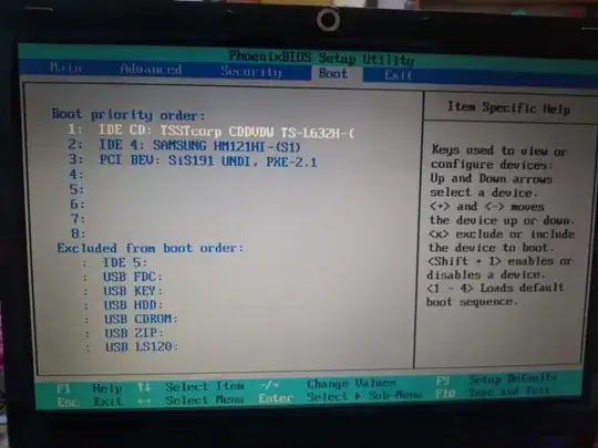 Boot bios