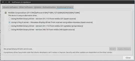 additional drivers -nvidia drivers - ubuntu