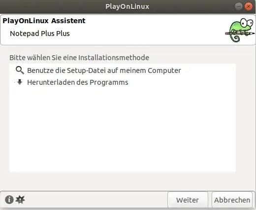 installer dialog