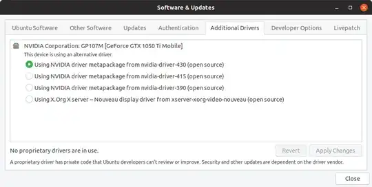 where are the nvidia proprietary drivers?