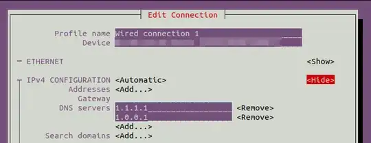 screenshot editing a connection