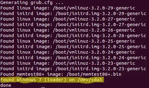 Example of what sudo update-grub renders