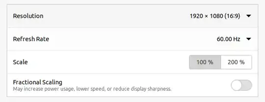 Internal display settings