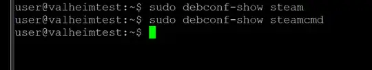 show console commands above being executed, with no outputs