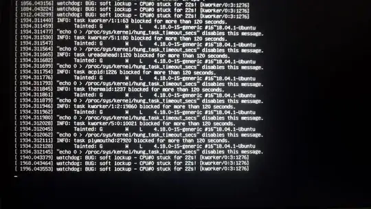 tty screen with messages