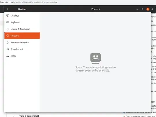 system printing service not available