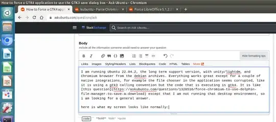 desktop environment - chromium window and sidebar
