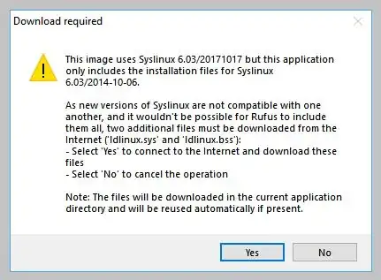 Require additional downloads