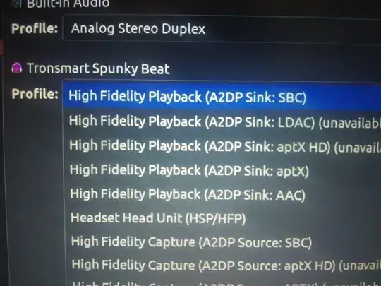Screenshot of pavucontrol when HSP/HFP is working