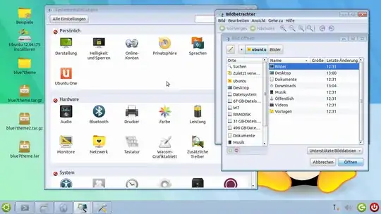 Ubuntu 12.04 with blue 7 theme