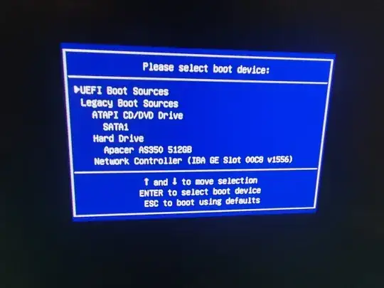 boot menu