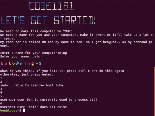 a screen shot of the output progress