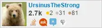 profile for UrsinusTheStrong on Stack Exchange, a network of free, community-driven Q&A sites