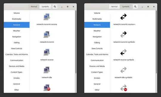gtk3-icon-browser with normal and symbolic views