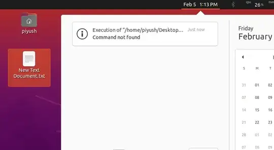error when double-clicking file on desktop