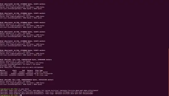 results of fdisk-l and blkid