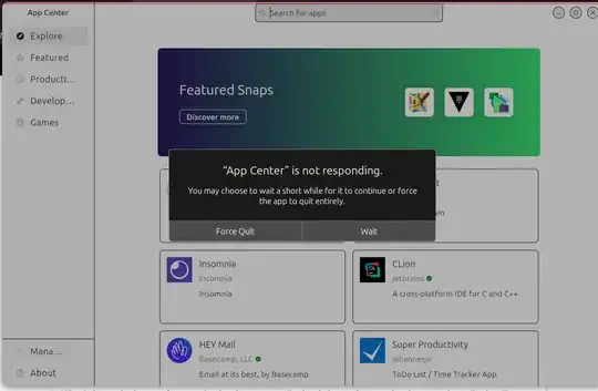 App Center asking to force quit