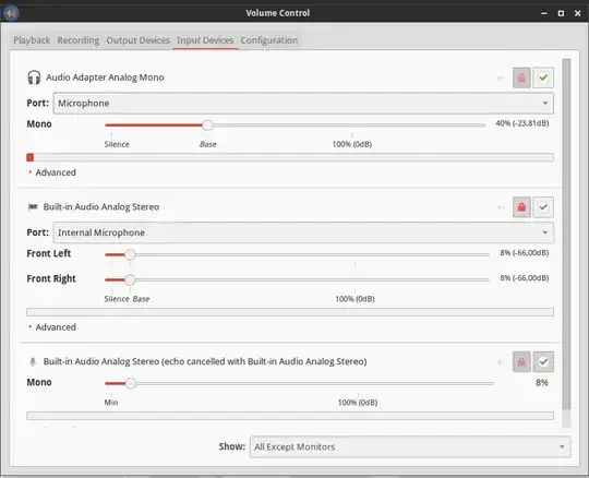 Pavucontrol echo cancellation on internal sound card
