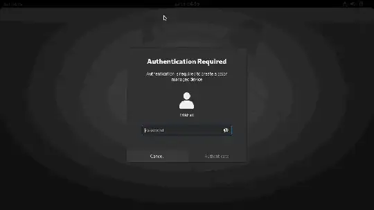 GUI password promp