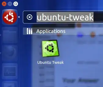opening ubuntu-tweak from dash