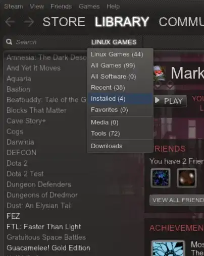 Change Steam Library View