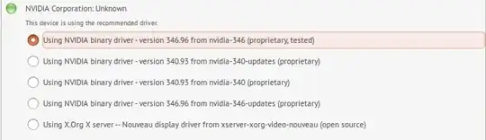 screenshot of additional drivers