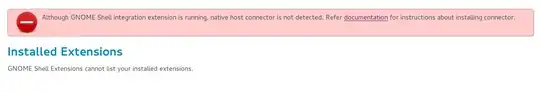 GNOME extensions error