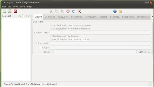 Caja-Actions Configuration Tool