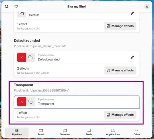 Name pipeline "Transparent"