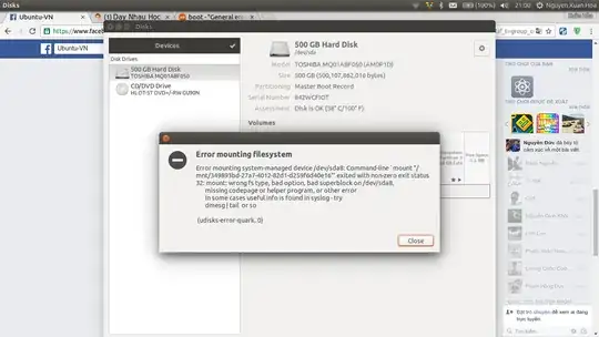 error when mount partition