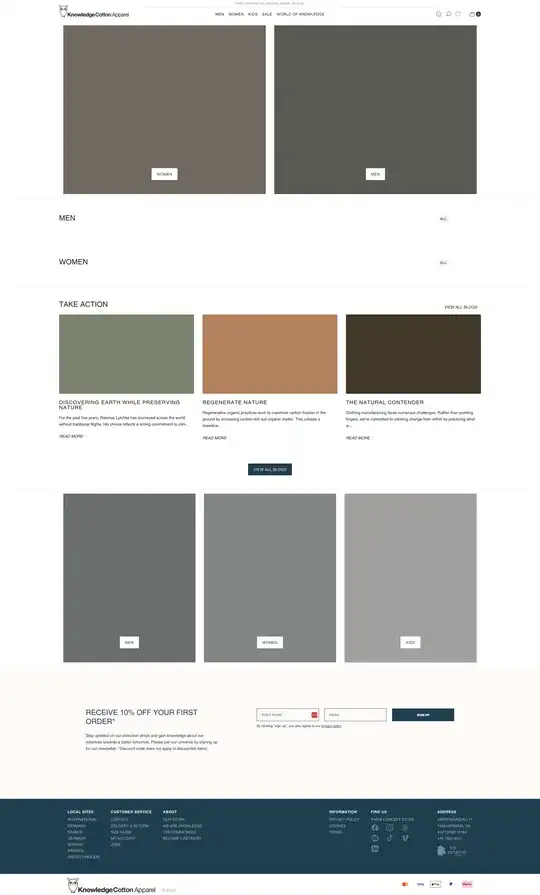 screenshot showing no images loading