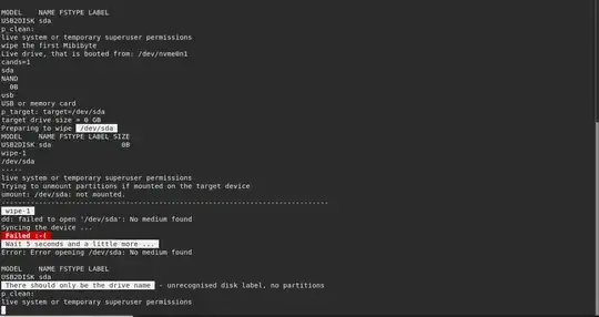 wipe first megabyte output