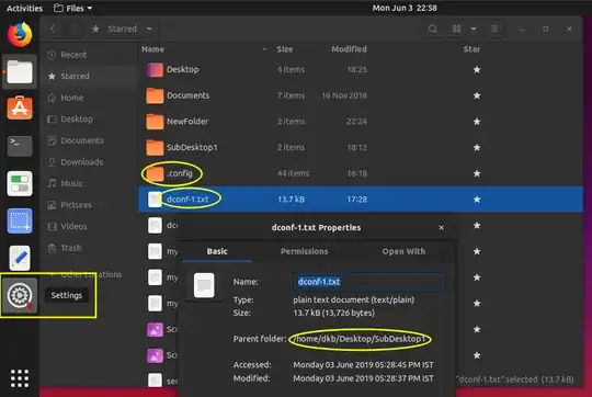 Image showing additional folders and files starred