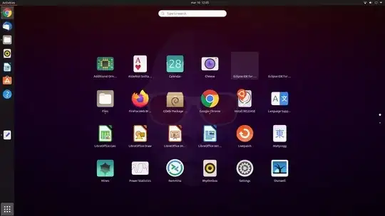 Screen that show the launcher menu empty